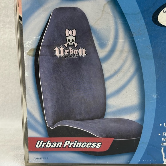 Auto Expressions Urban Princess Gray Microfiber Bucket Seat Cover Universal fit - Picture 2 of 11